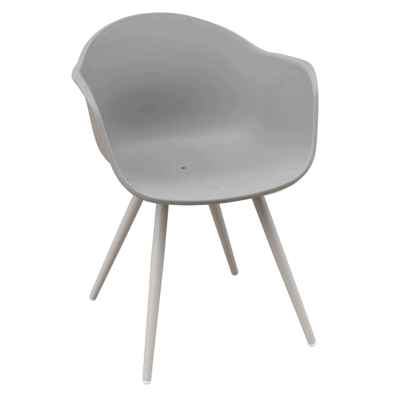 JERRI - set tavolo in alluminio cm 135/270 x 90 x 75 h con 6 Poltrone Dynamo
