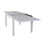 JERRI - set tavolo in alluminio cm 135/270 x 90 x 75 h con 6 Poltrone Dynamo