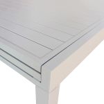 JERRI - set tavolo in alluminio cm 135/270 x 90 x 75 h con 8 Poltrone Dynamo