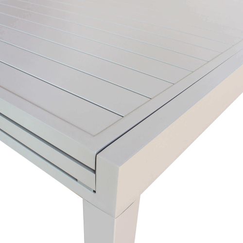 JERRI - set tavolo in alluminio cm 135/270 x 90 x 75 h con 10 Poltrone Dynamo