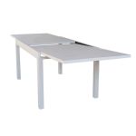 JERRI - set tavolo in alluminio cm 135/270 x 90 x 75 h con 10 Poltrone Dynamo