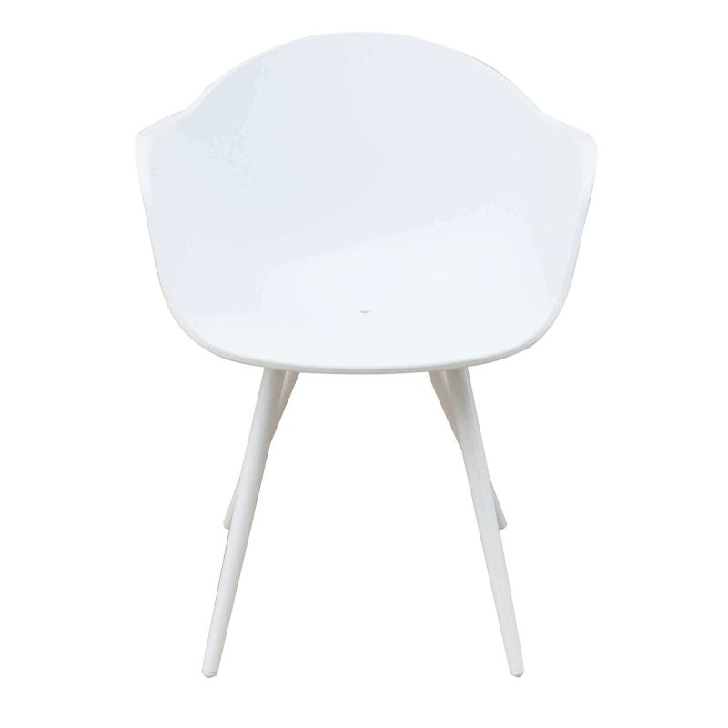 JERRI - set tavolo in alluminio cm 90/180 x 90 x 75 h con 4 Poltrone Dynamo