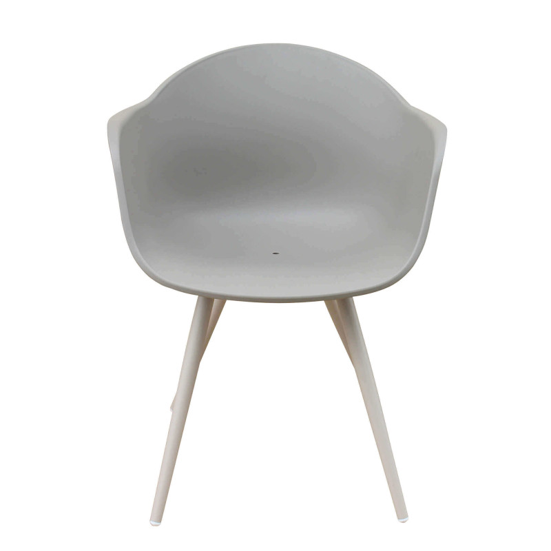 JERRI - set tavolo in alluminio cm 90/180 x 90 x 75 h con 8 Poltrone Dynamo