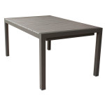 LOIS - set tavolo in alluminio e polywood cm 162/242 x 100 x 74 h con 4 Poltrone Dynamo