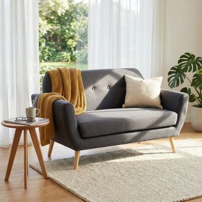 HANSEL - divano stile scandinavo in tessuto