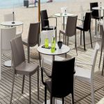 PERLA - sedia in resina impilabile da esterno e interno set da 6