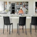 PERLA - sedia in resina impilabile da esterno e interno set da 4