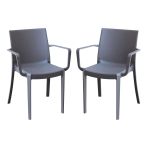 VICTORIA - poltrona in resina impilabile da esterno e interno set da 2