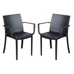 VICTORIA - poltrona in resina impilabile da esterno e interno set da 2