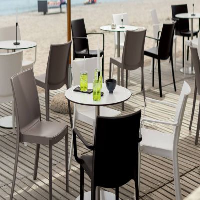 VICTORIA - poltrona in resina impilabile da esterno e interno set da 6