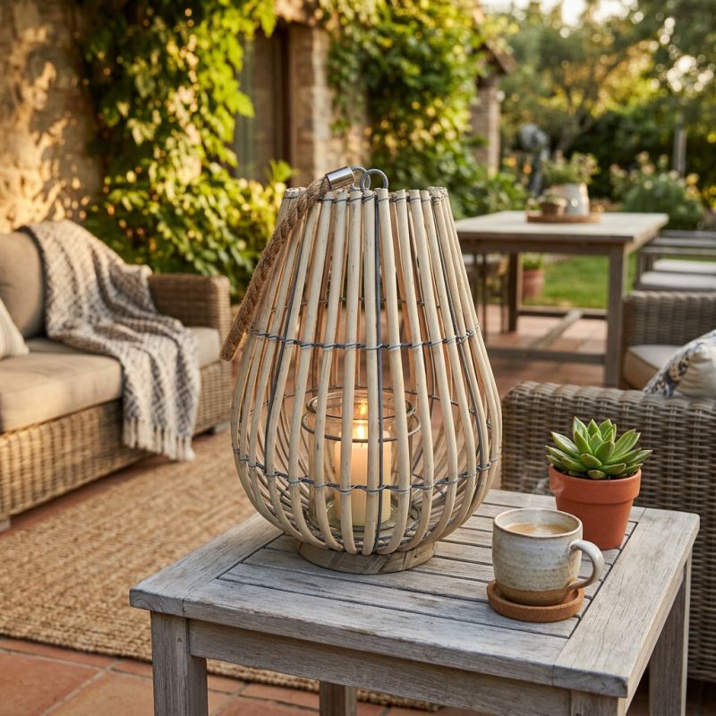 NICOLE - lanterna in vimini