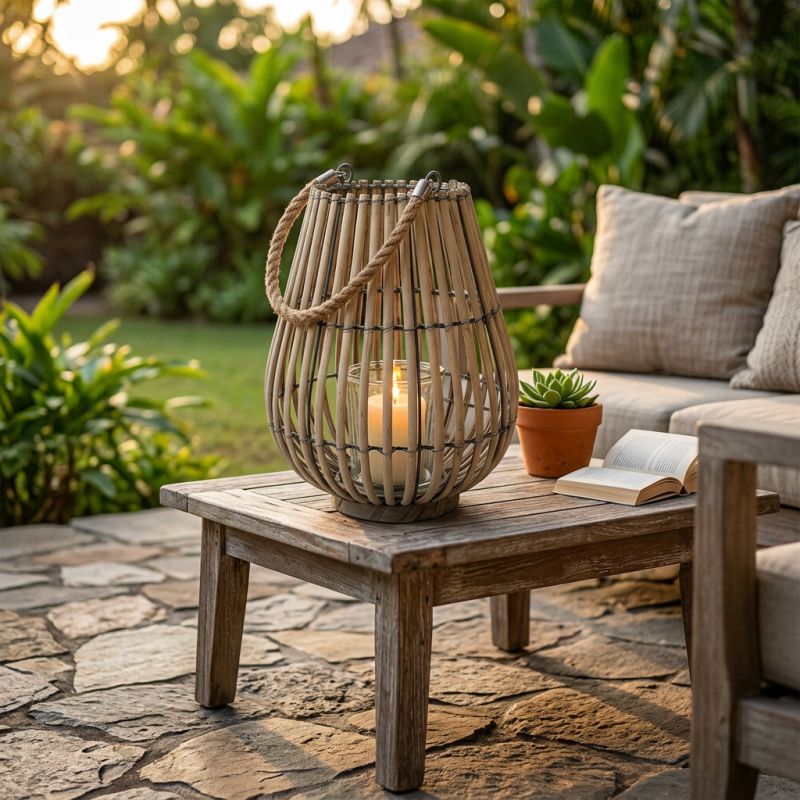 NICOLE - lanterna in vimini