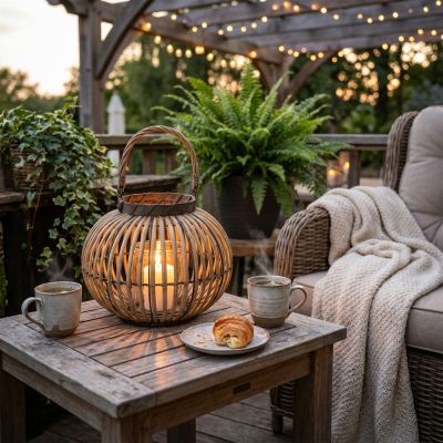 PAULETTE - lanterna in vimini