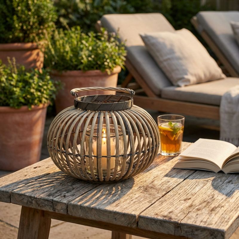 MADELEINE - lanterna in vimini