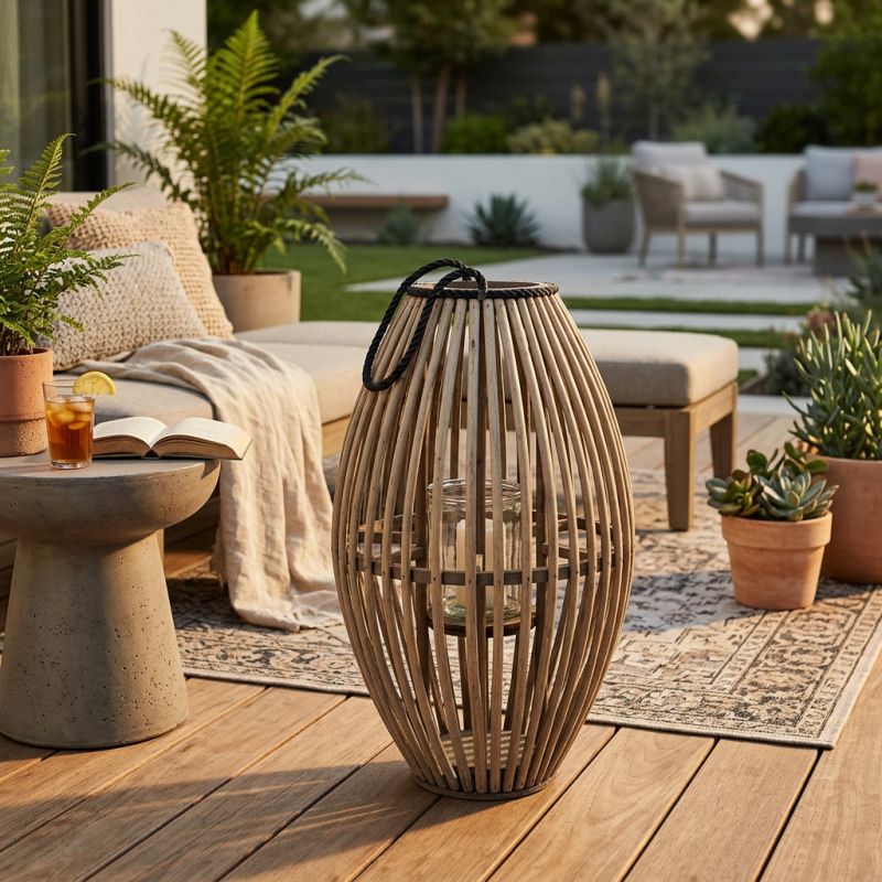 GEORGIE - lanterna in vimini