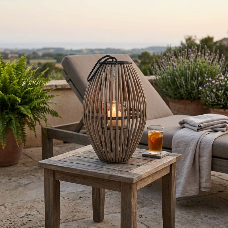 VIOLETTE - lanterna in vimini