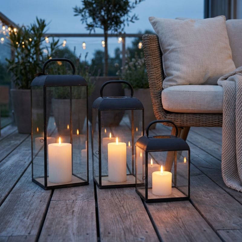 ANASTASIE - lanterna in vetro e acciaio