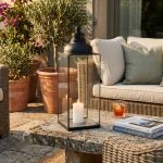 ARIANE - lanterna in vetro e acciaio