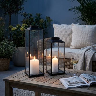 BRIGITTE - lanterna in vetro e acciaio