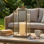 CARINE - lanterna in vetro e acciaio