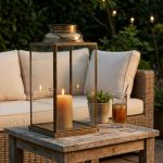 CARINE - lanterna in vetro e acciaio