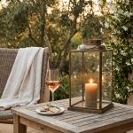 CARINE - lanterna in vetro e acciaio