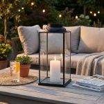 CAROLINE - lanterna in vetro e acciaio