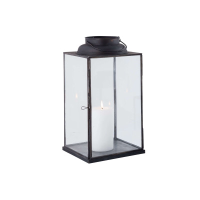 CAROLINE - lanterna in vetro e acciaio