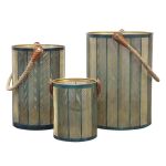 KAORI - set di 3 lanterne in acciaio