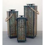 MIZUKI - set di 3 lanterne in acciaio