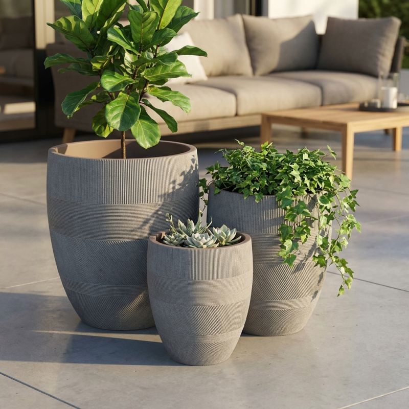 PEDRO - set di 3 vasi