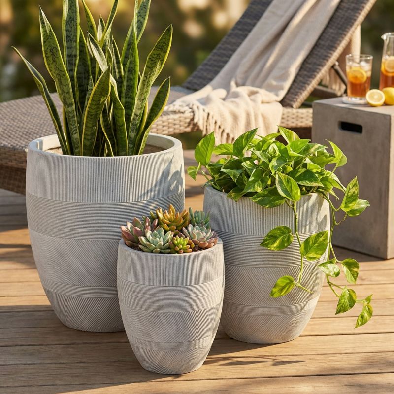 PEDRO - set di 3 vasi