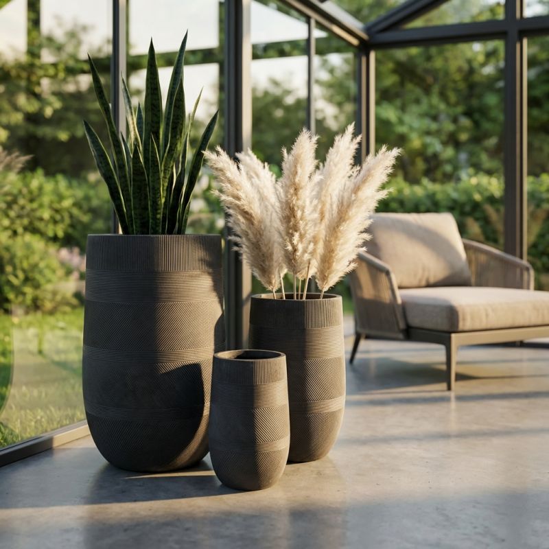 MIGUEL - set di 3 vasi