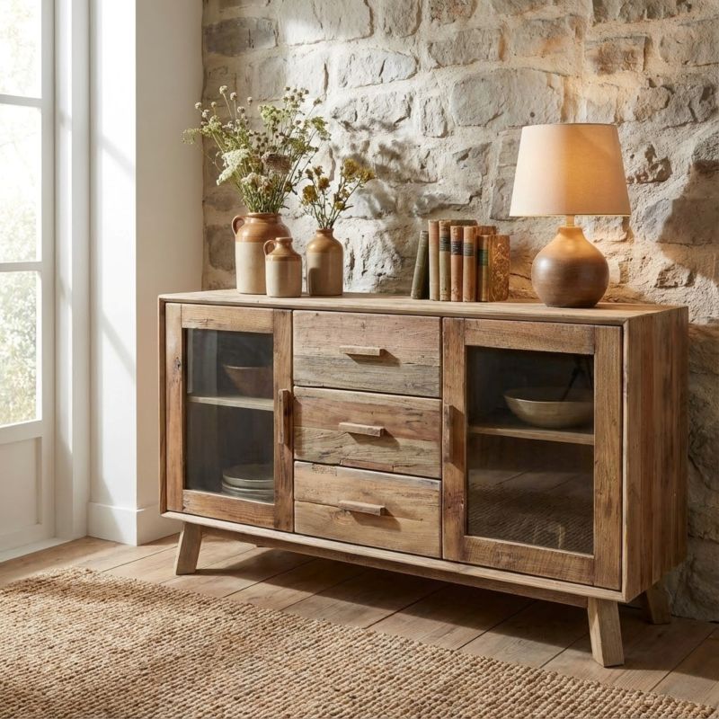 PINUS - credenza con 3 cassetti