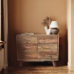 PINUS - cassettiera con 6 cassetti