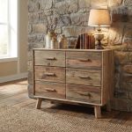 PINUS - cassettiera con 6 cassetti