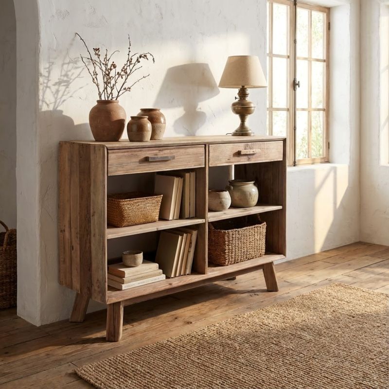 PINUS - credenza con 2 cassetti