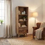 PINUS - libreria con 2 cassetti e 3 ripiani