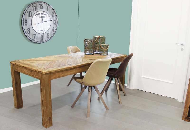 PINUS - tavolo da pranzo in pino riciclato