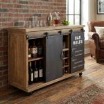 COLETTE - madia in legno con portabottiglie