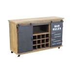 COLETTE - madia in legno con portabottiglie