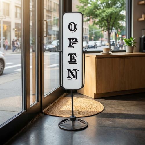 ADAM - cartello open close in metallo