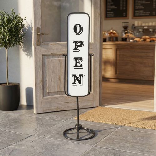 ADAM - cartello open close in metallo