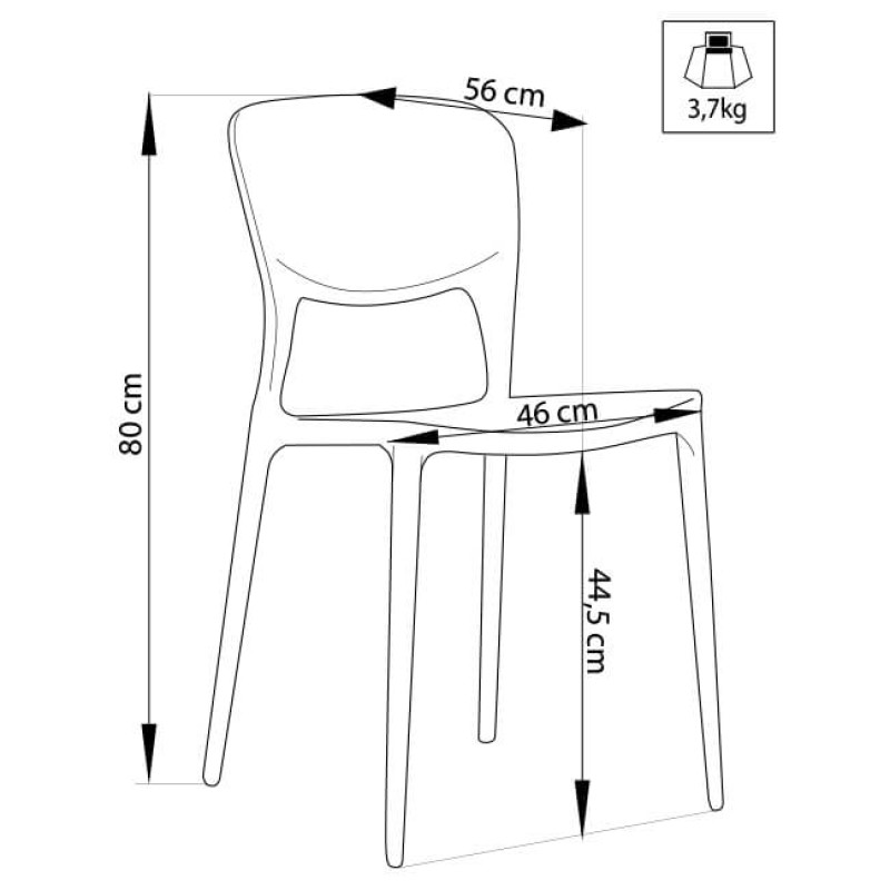 BELLA - sedia in plastica