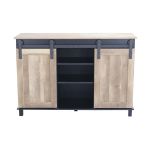 GABRIELLE - madia in legno e acciaio a due ante scorrevoli