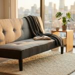 AIRTON - divano letto moderno in tessuto