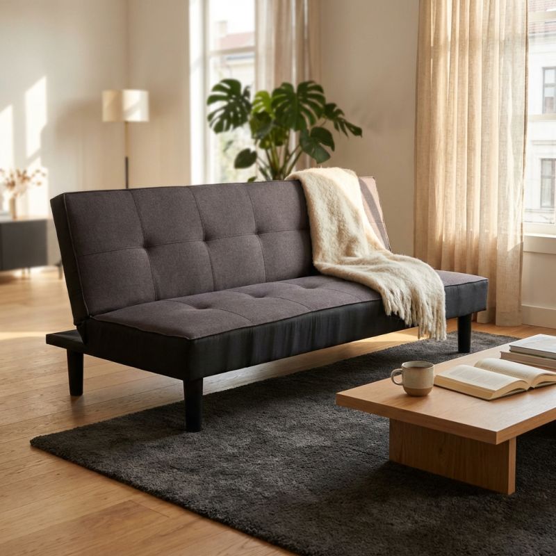 AIRTON - divano letto moderno in tessuto