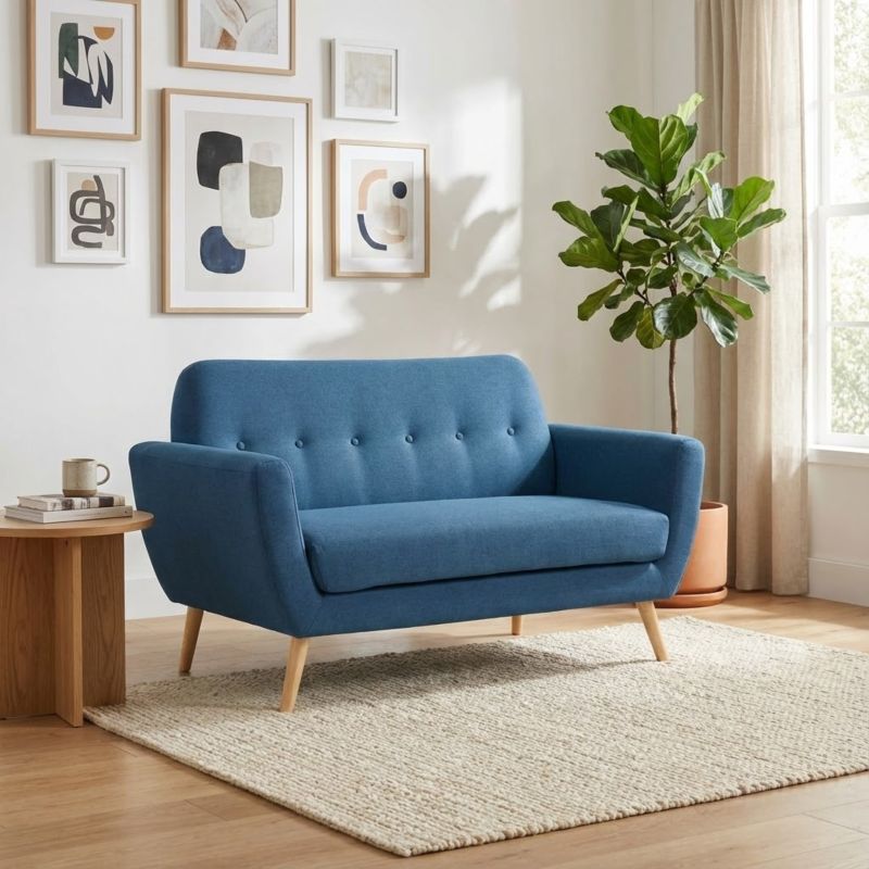 HANSEL - divano stile scandinavo in tessuto