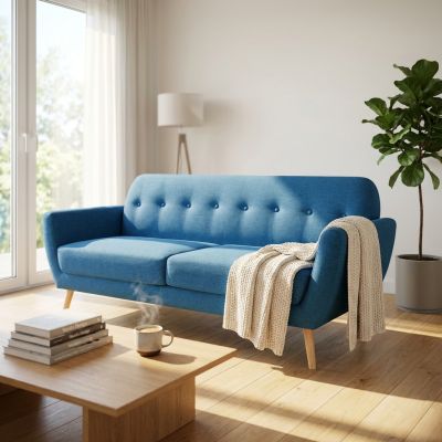 HANSEL - divano stile scandinavo in tessuto