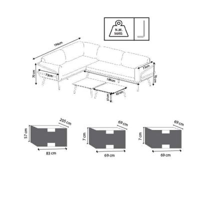 NEK - salotto ad angolo per esterno